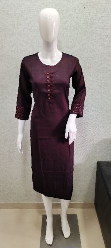 Veeha Creation Rayon Two Tone Plain Kurti, Size : M, XL, XXL, XXXL