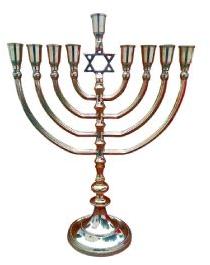 Plain Polished Metal Menorah Candle Holder, Mounting Type : Tabletop