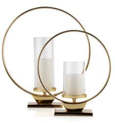 Metal Round Candle Holder, For Shiny, Long Life, Mounting Type : Tabletop