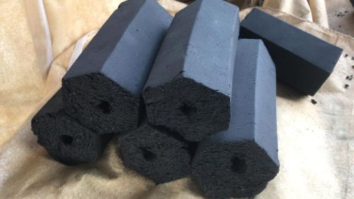 Hexagonal Shape Charcoal, Shape : Hexoganal, Packaging Type : Grey