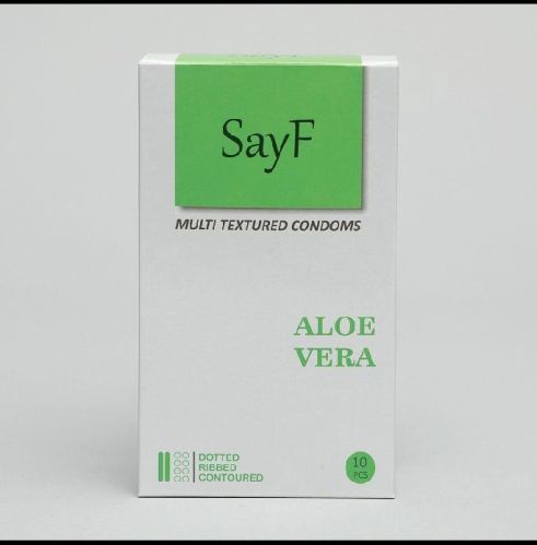 SAYF Organic Condom With Aloevera, For Personal, Size : Regular