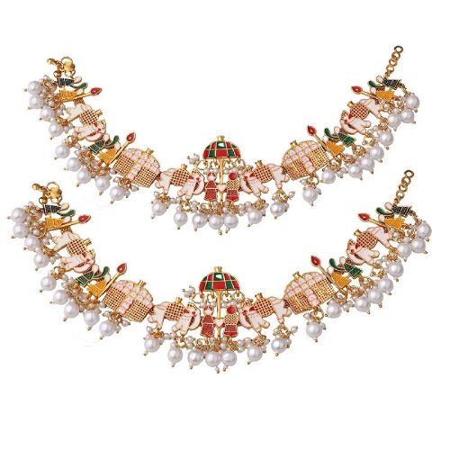 Assorted 40-50gm Artificial Anklets, Size : 10-12inch