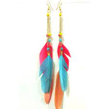 Feather Earrings, Style : Modern