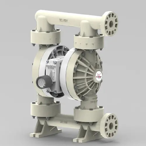 Air Operated AODD PVDF Diaphragm Pump, For Acidic Material, Barrels, High Viscous Liquid, Slurry Transfer