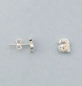 925 Sterling Silver Alphabet Stud Earrings, Style : Modern