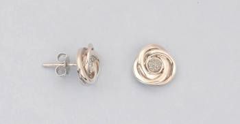 925 Sterling Silver Glitter Collection Stud Earrings