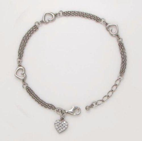 925 Sterling Silver Hanging Charm Bracelet, Gender : Female