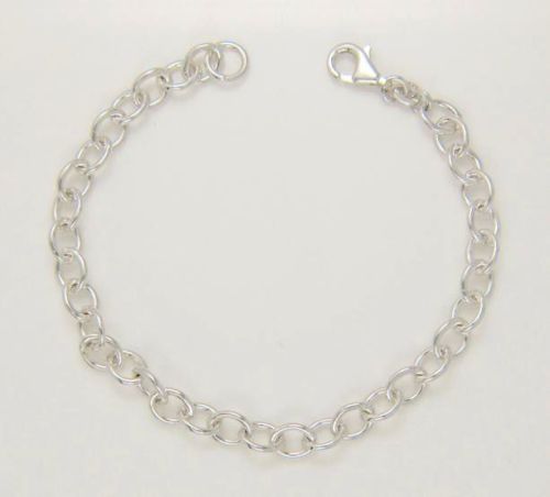 925 Sterling Silver Link Chain Bracelet, Gender : Unisex