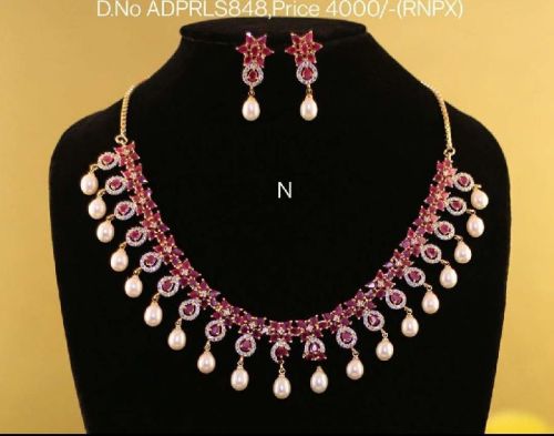 Handmade Pearl Partywear Necklace Set, Style : Classy