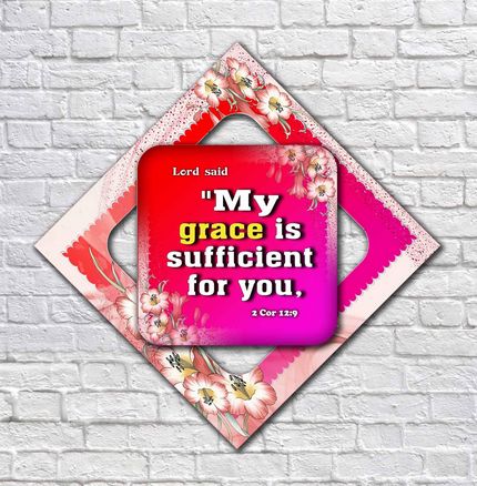 Square Polished Wooden AD-English-002 Vajra Wall Frame, For Decoration, Size : 12X12, 6X6, 9X9 Inch