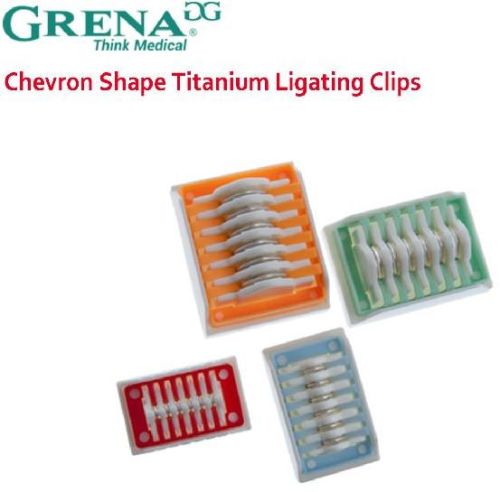 Titanium Ligating Clips Chevron Shape GRENA Vclip®