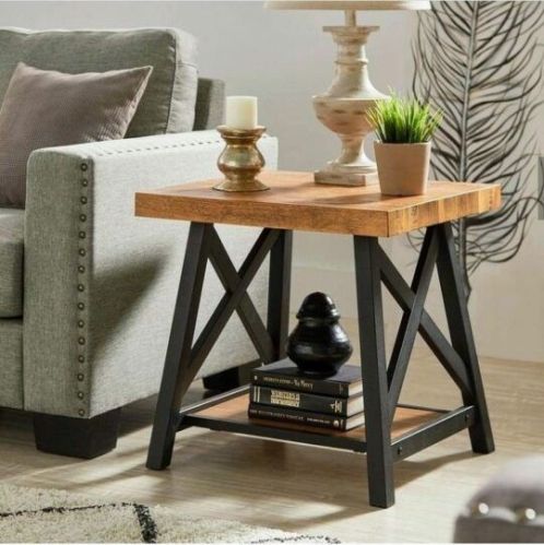 Wooden Industrial Side Stool, For Home, Shape : Rectangular