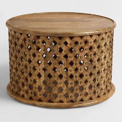 Polished Plain Wooden Carving Stool, Size : 18x18x16Inch