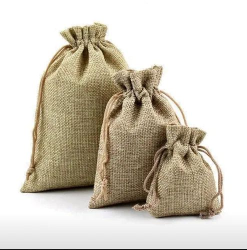Prism Arts Packaging Jute Potli, Style : Rope Handle