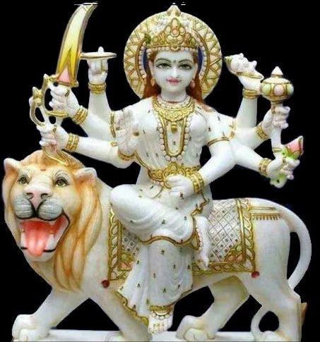 Non Polished Marble Marbal Maa Durga Statue, For Home, Hotel, House, Religious, Shop, Temple, Feature : Brite