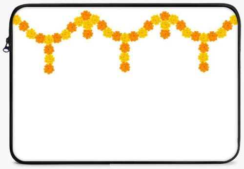 LS1001 Festival Ugadi Background Zipper Laptop Sleeve