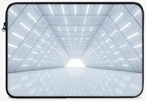 LS0004 3D Shape Background Zipper Laptop Sleeve