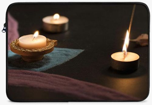 LS0503 Festival Diwali Pattern Zipper Laptop Sleeve