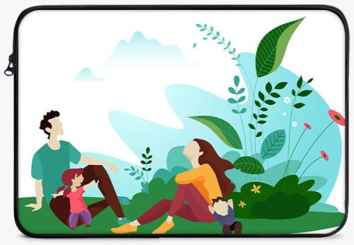 LS2210 Nature Background Zipper Laptop Sleeve, Size : 13