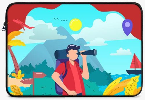 LS2211 Nature Background Zipper Laptop Sleeve, Size : 13