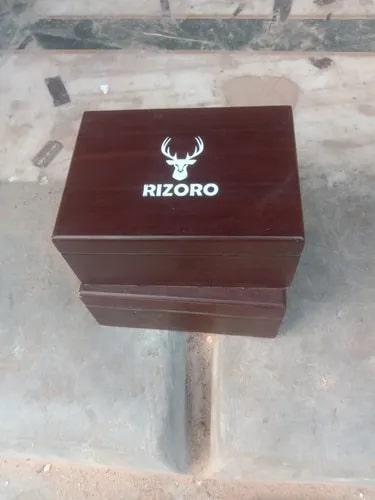 Polished Printed Brown MDF Wooden Box, Style : Modern