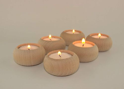 Wooden Votive Candle Holder, For Home Decoration, Size : Mutlisize