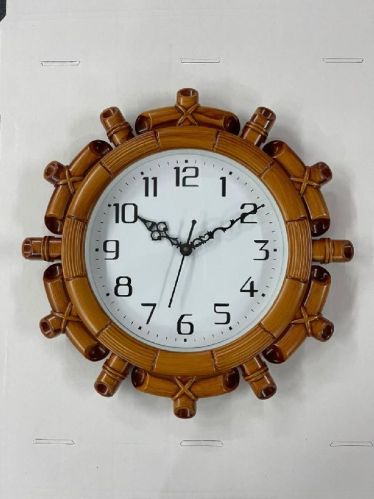 Round Wooden Wall Clock, Glass Type : Sapphire Crystal