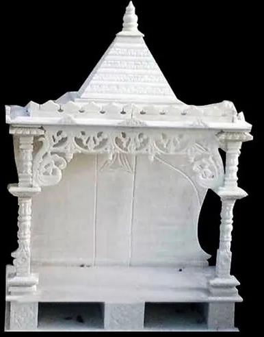 Carved Polished Home Marble Temple, Size : 4x1.5x5 Feet