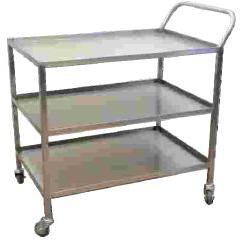 Rectangular Metal CSSD Trolley, Color : Sliver