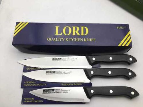 Load Quality Polished Stainless Steel Kitchen Knife Set, Pattern : Plain
