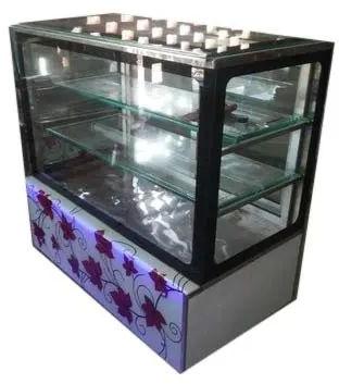 Zinc Plated Stainless Steel Display Counter, For Food Displaying, Color : Silver