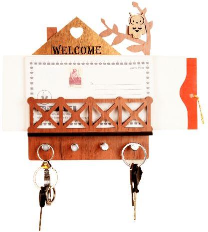 Wooden Village Key Holder, Size : Standard