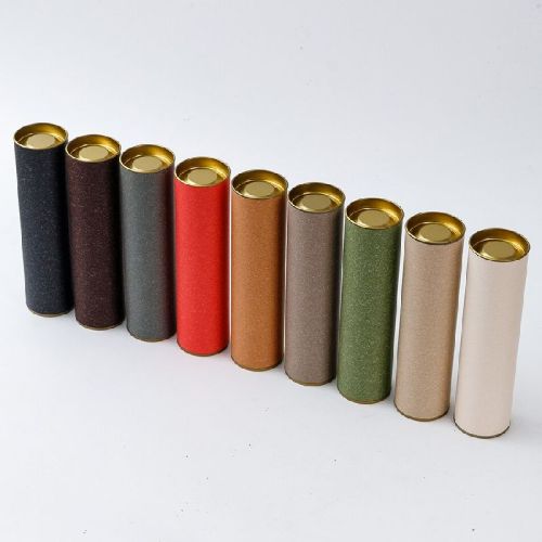 Cylindrical Polished Colored Paper Tube Canister, For Packaging Use, Pattern : Plain