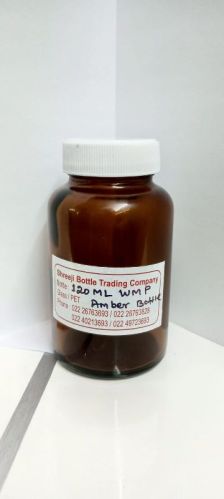 Round 120 ML WMP AMBER GLASS BOTTLE