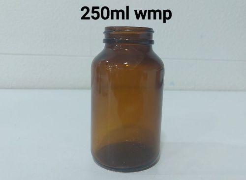 Round 250 GM W/M AMBER GLASS BOTTLES, For Chemical, Feature : Good Quality