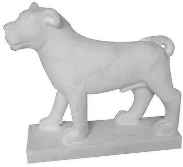 Polished Marble Dog Statue, For Shiny, Dust Resistance, Packaging Type : Thermocol Box