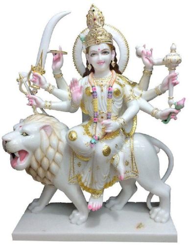 Marble Durga Statue, Packaging Type : Carton Box