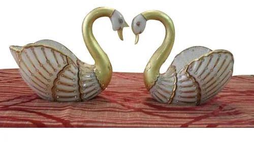 Polished Marble Swan Statue, For Shiny, Dust Resistance, Packaging Type : Thermocol Box