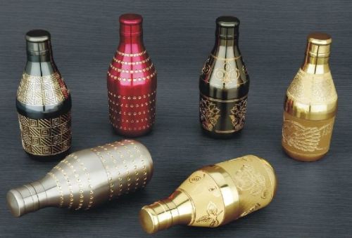 Brass Bottles, For Drinking Purpose, Cap Type : Screw Cap