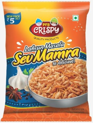 Sev Mamra With Garlic Flavour, For Snacks, Style : Fried