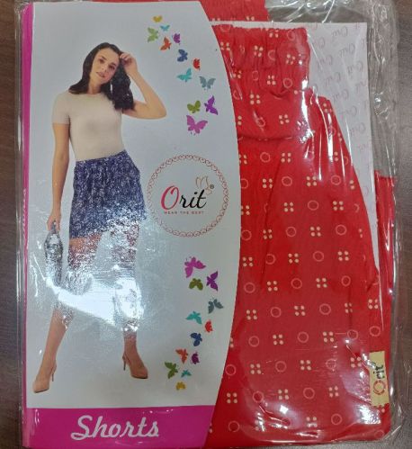Printed Ladies Cotton Shorts, Size : M, XL, XXL