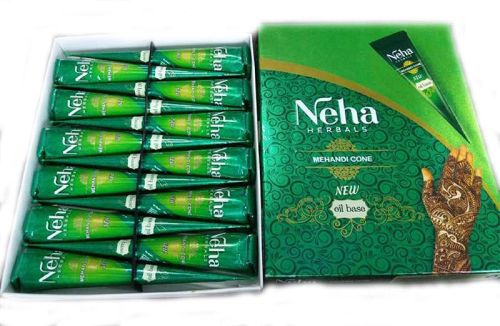 Neha Mehendi Cones (Pack Of 12), For Parlour, Purity : 90%