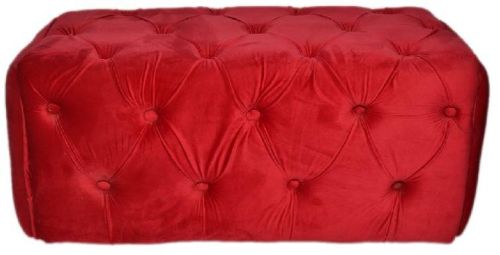 32x14 Inch Square Wooden Pouffe Stool, For Outdoor