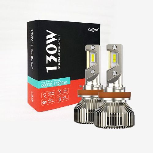 White Crystal Vision 6000k Automotive 130w LED Bulb