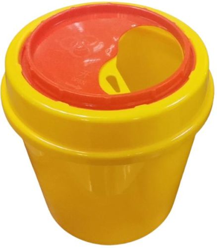Plain Plastic 6L Sharps Disposal Container, For Disposing Medical Waste