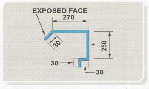 Color Coated Aluminium Gable End Flashing, Color : Blue