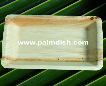 8 Inch Palm Leaf Rectangular Platter, Purity : 99%