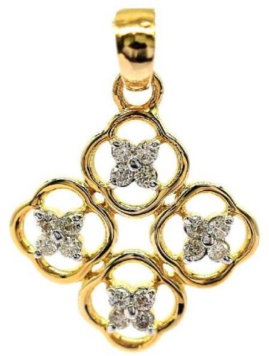 18k Hallmarked Gold Diamond Pendant, Occasion : Casual Wear, Festival Wear, Party Wear, Wedding Wear