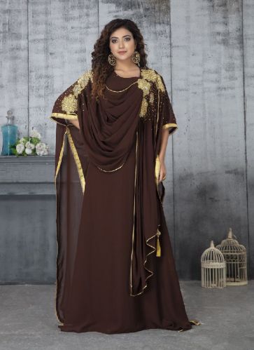 Brown Free Size Designer Kaftan