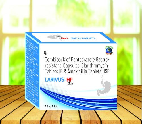 Combipack Of Pantoprazole Clarithromycin Amoxicillin, Packaging Size : 100 Tablet